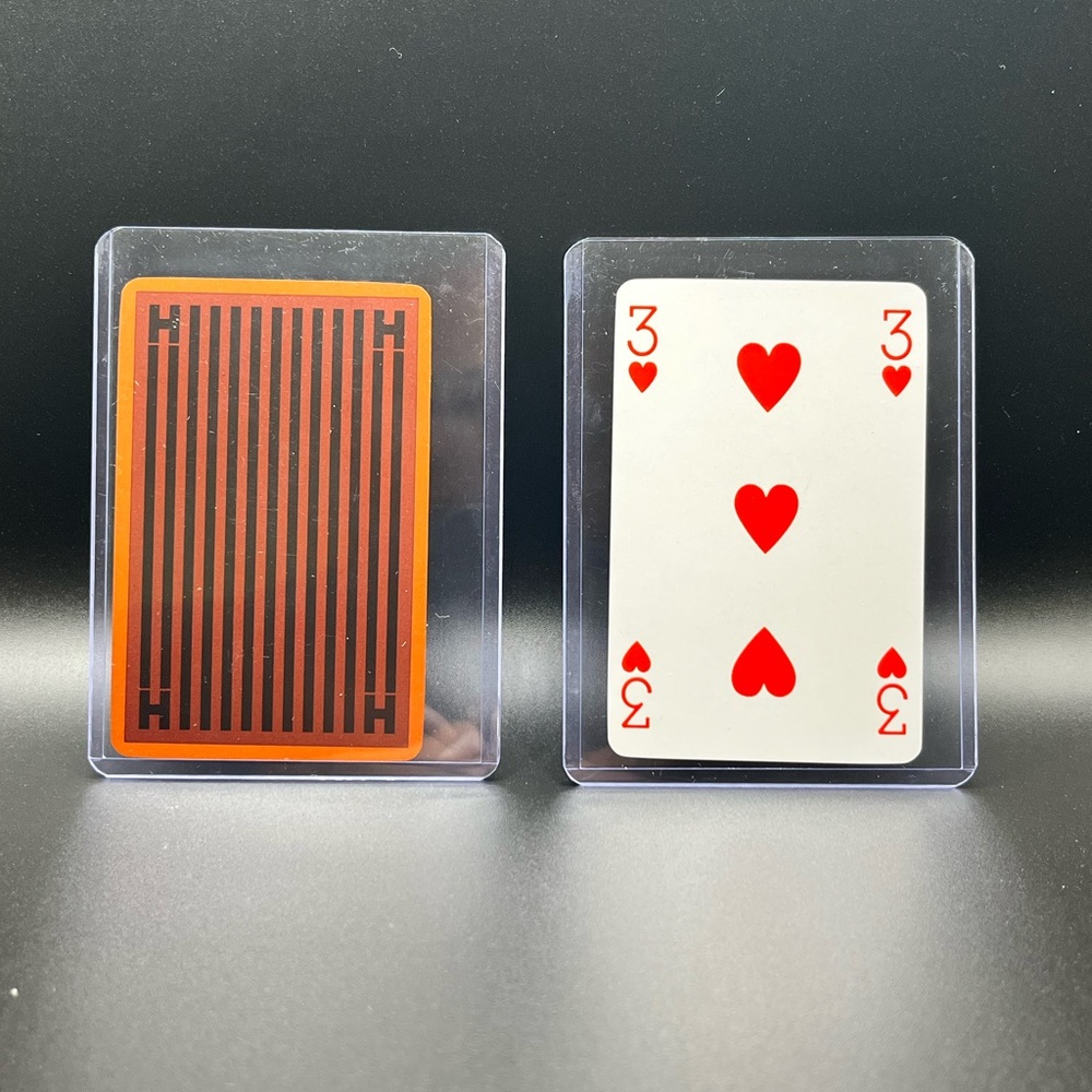 Hermes Orange and White Playing Card